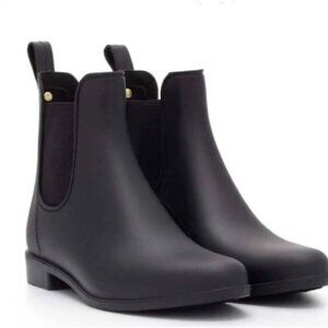Sam Edelman Tinsley Rubber Rain Boot in Black Matte, SIZE 6